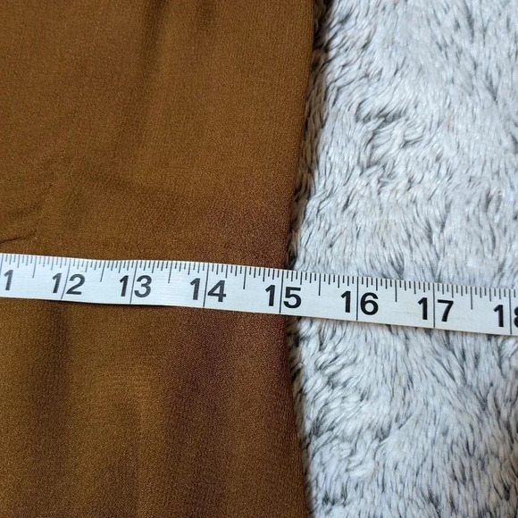 Ali Golden Dress Brown Fitted Bodice  Georgette Midi Medium - Picture 8 of 8